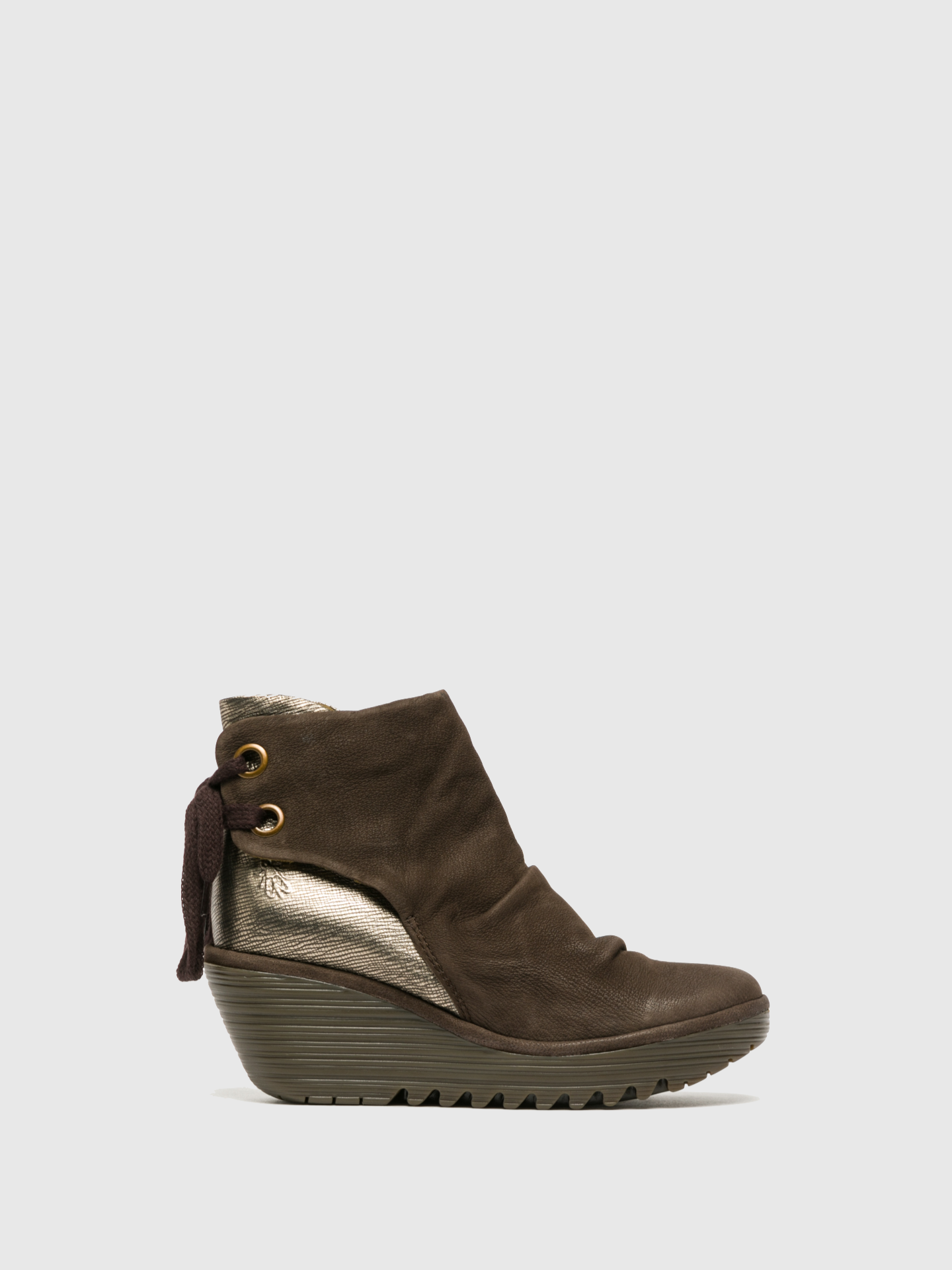 Fly London Botins de Cunha em Bronze